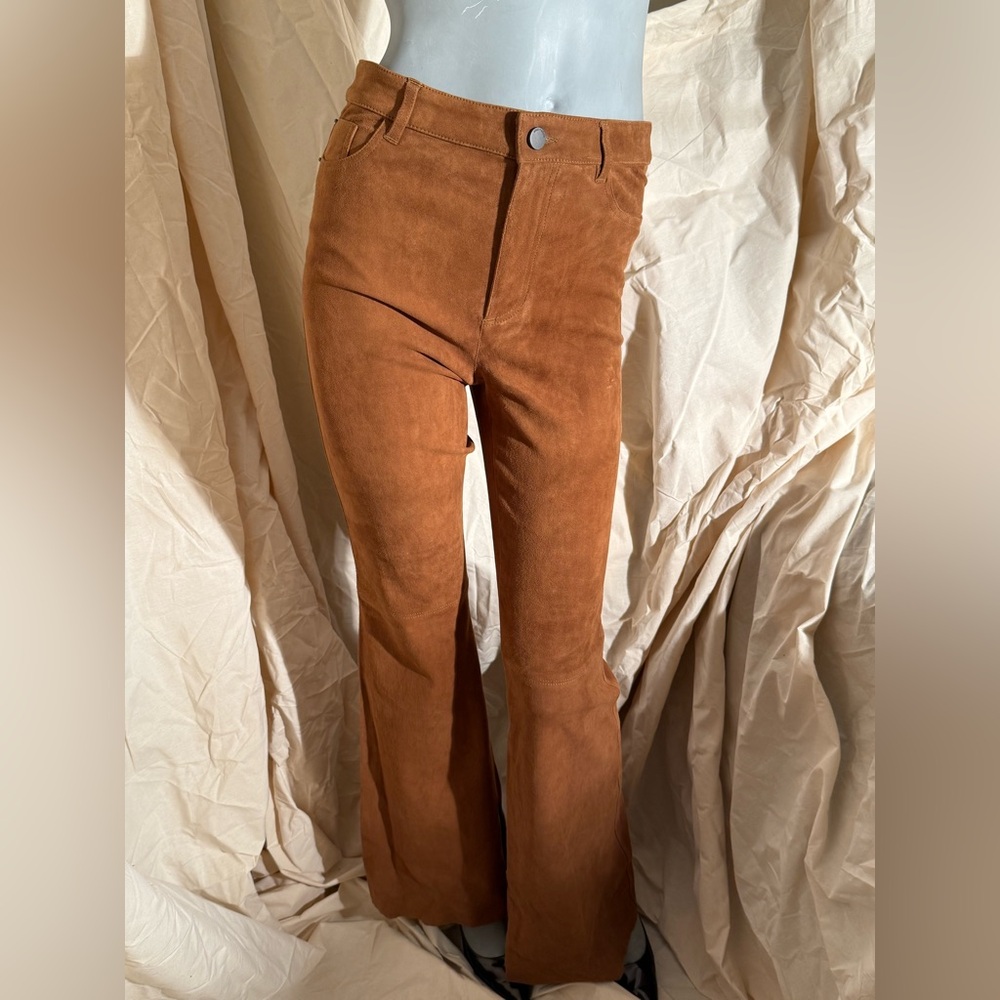 Alice + Olivia Tan Suede Pants